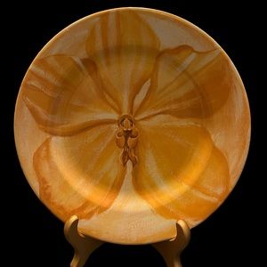 Pier 1 Stoneware Watercolor Blooms 8" Dessert or Salad Plate